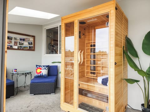 Welcome to Colorado Crossroads! It features an infrared sauna in the Sun Room.