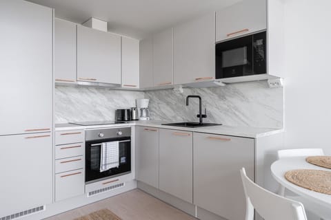 Apartment kitchen and dining area