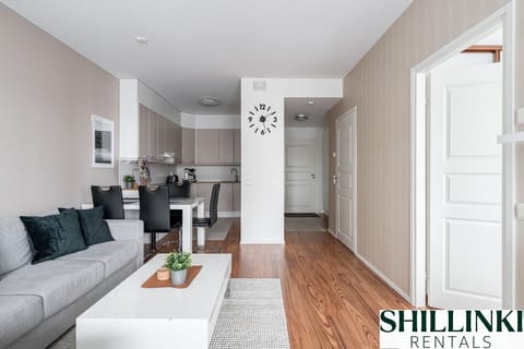 The apartment is equipped with all the modern amenities you need, including a fully stocked kitchen with a dishwasher and coffee maker