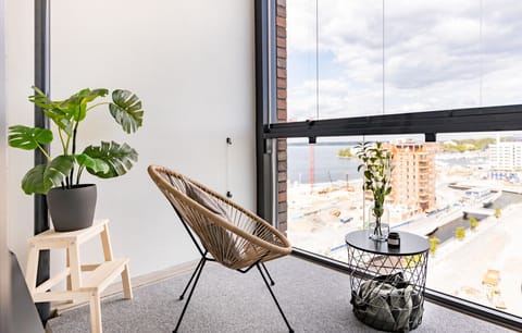 Have your morning coffee while relaxing on the private balcony of your apartment
