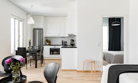 Our `Kanava` apt. is a 54m2 big 1BR apartment with a Private Balcony and your very own Sauna.