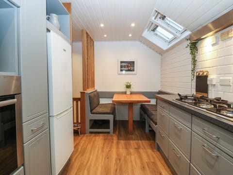 Fridge, dishwasher, electric kettle, toaster