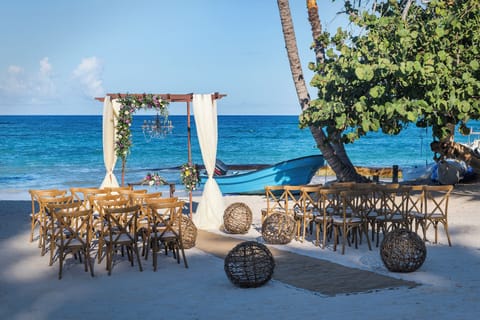 Outdoor wedding area