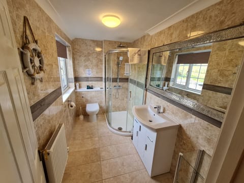 Deluxe Double or Twin Room | Bathroom | Shower, hair dryer, towels, soap