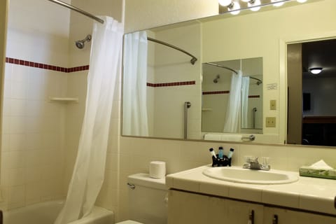 Executive Single Room, 1 King Bed, Fireplace | Bathroom | Designer toiletries, hair dryer, towels, soap