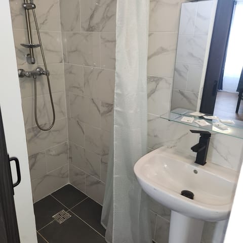 Towels, soap, shampoo