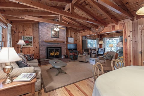 A True Colorado Cabin with Fireplace in Living Area