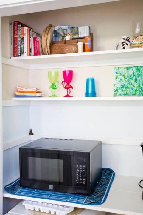 Bookshelf with info on the local area