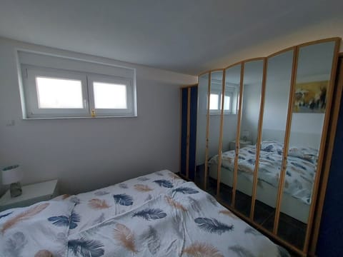 Bedroom with view on the big wardrobe