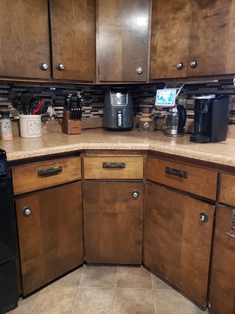 Fully stocked kitchen