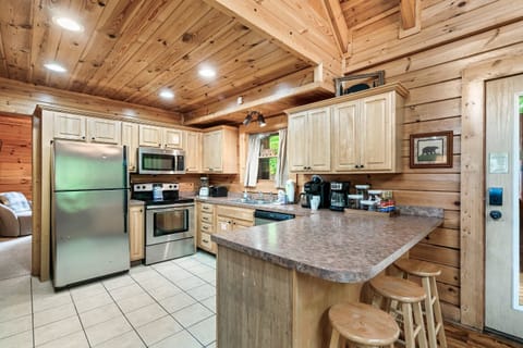 Fully stocked kitchen
