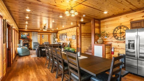 Stairs lead up to bedrooms