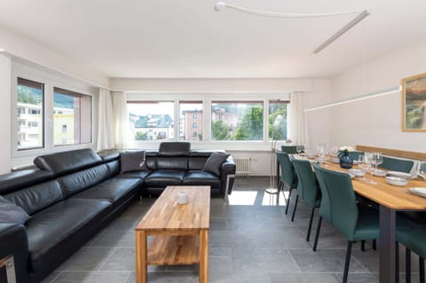 Large Living room with Italian leather sofa with mountain views