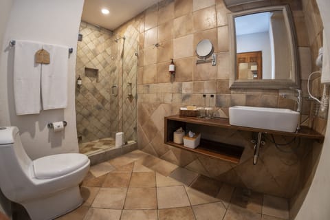 Small Double room | Bathroom | Shower, rainfall showerhead, designer toiletries, hair dryer