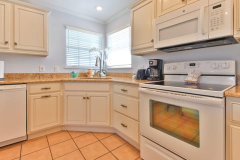 #23 -  2 Bedroom 2 Bath, Bayfront (No elevator, stairs only) | Private kitchen | Full-size fridge, microwave, oven, stovetop