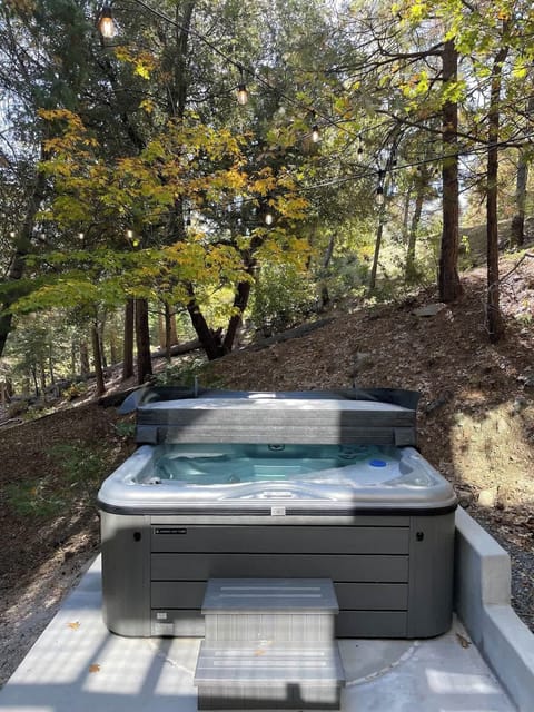 We recently added this hot tub to take the place of the cedar barrel hot tub seen in some of the external shots of the home.