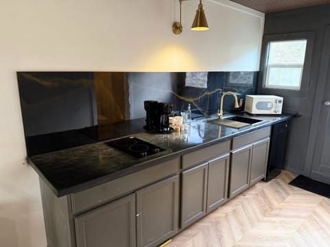 Premium Suite, Lake View | Private kitchen | Microwave, stovetop, coffee/tea maker, cookware/dishes/utensils