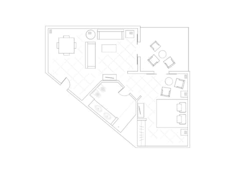 Superior Sea View One Bedroom Suite | Floor plan