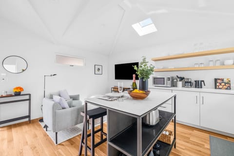 Bright and welcoming kitchen space.