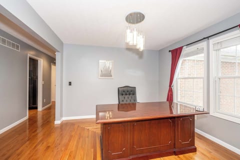 Catch up on emails during your getaway in the chic office area