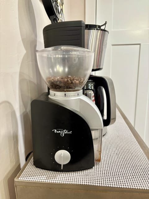 Enjoy fresh ground beans for your morning coffee.