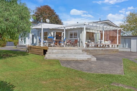 The home has a lovely back deck area which will get the sun.