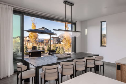 Seating for up to twelve at the dining room table