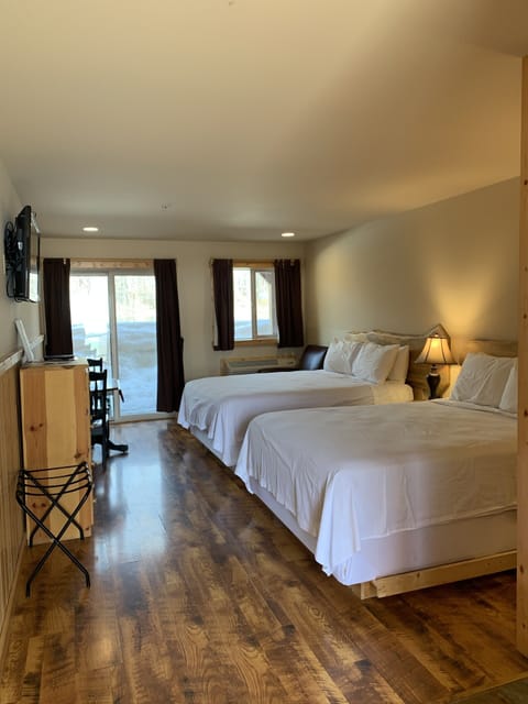 Suite, 2 Queen Beds, River View | Premium bedding, individually decorated, individually furnished, desk