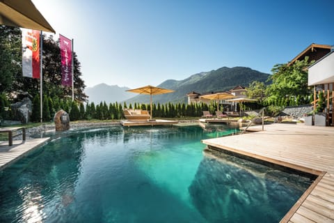 Indoor pool, seasonal outdoor pool, pool umbrellas, sun loungers