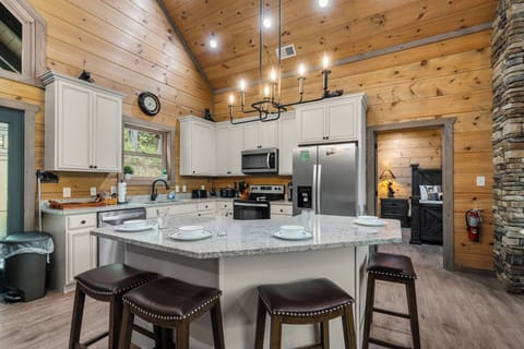 Serve, snack, or sit—this spacious island does it all!