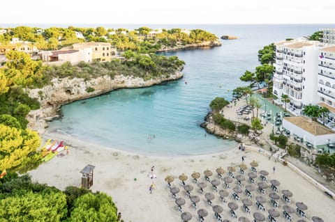 Beach nearby, white sand, sun loungers, beach umbrellas