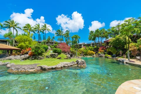 Hanalei Bay Resort's lagoon swimming pool is one of the nicest in Kaua'i