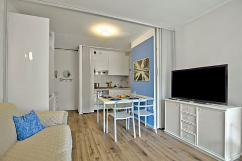 Family Apartment, 1 Bedroom (Garden & Surf Residenza By Max) | Living area | LED TV