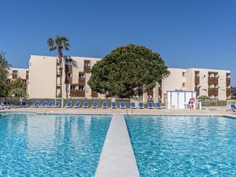 You'll love the shimmering pool.