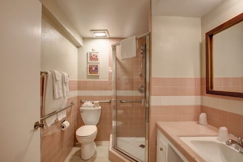 Room, 1 King Bed, Kitchenette | Bathroom | Free toiletries, hair dryer, towels, soap