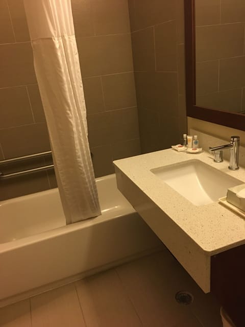Standard Double Room, 2 Queen Beds, Accessible, Non Smoking | Bathroom | Combined shower/tub, hair dryer, towels