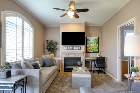 Unwind in this cozy, sunlit living room — the perfect spot to relax after a day of exploring.