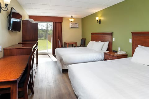 Classic Room, 2 Queen Beds, River View, front desk is open until 8 PM | Desk, free WiFi