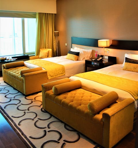 Luxury Room, 2 Twin Beds, City View | Premium bedding, minibar, in-room safe, desk