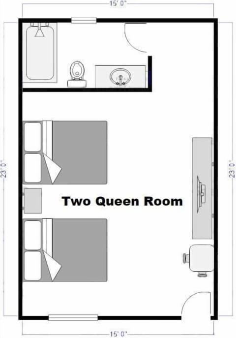 Standard Double Room, 1 Bedroom, Non Smoking | Floor plan