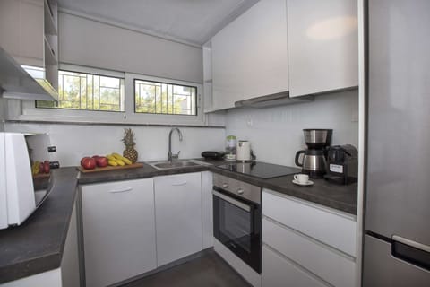 Comfort Apartment, 2 Bedrooms, Sea View | Private kitchen | Full-size fridge, oven, stovetop, coffee/tea maker
