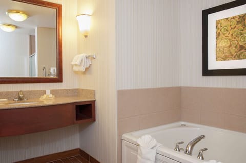 Deluxe Suite | Bathroom | Combined shower/tub, free toiletries, hair dryer, towels