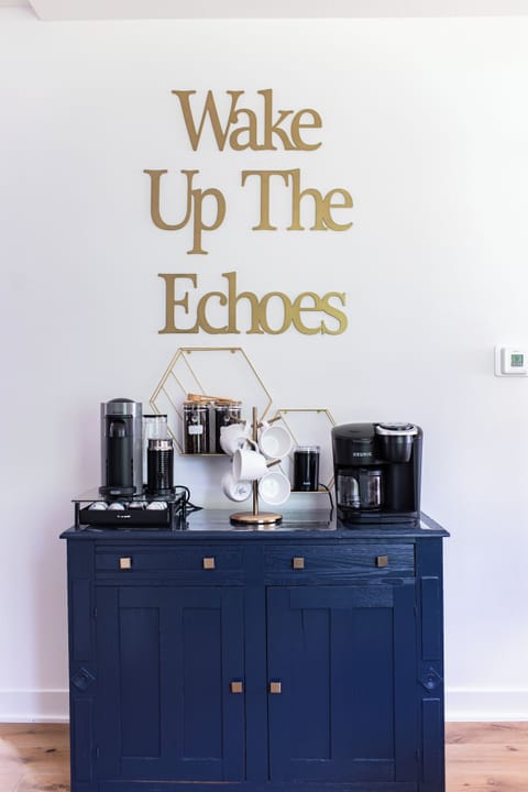 Premium coffee bar with Nespresso, Keurig, Drip coffee maker, and french press