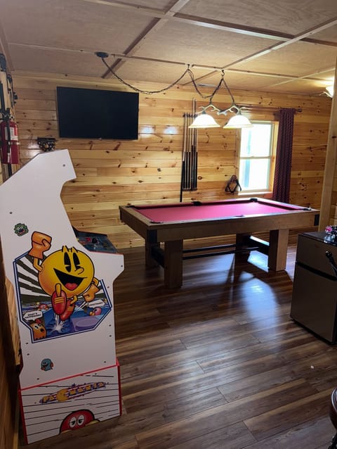 Ultimate game room - pool table, pacman, board games, bar and TV