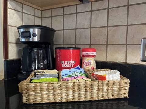 Drip coffee - we'll provide filters and some ground coffee.