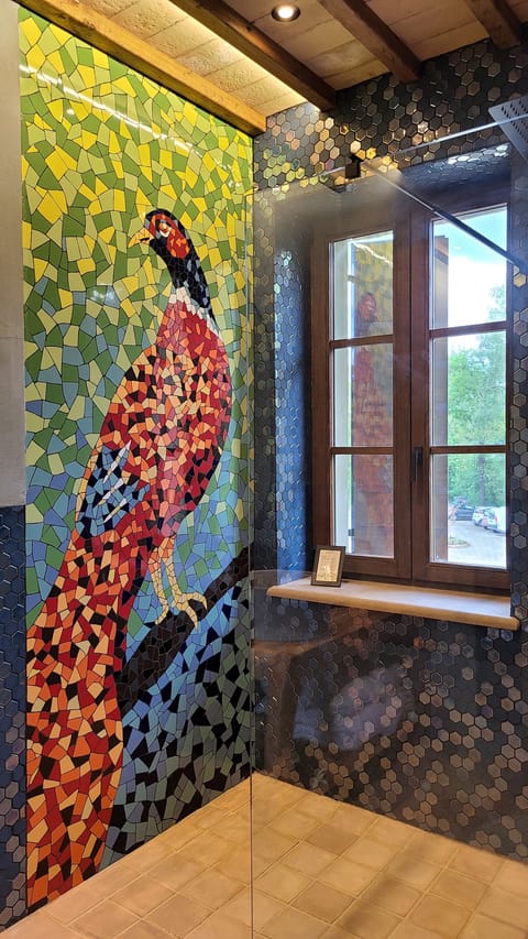 Double Room, Garden View | Bathroom | Hair dryer, bathrobes, towels, soap