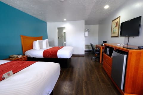Standard Room, 2 Double Beds, Non Smoking | In-room safe, desk, iron/ironing board, free WiFi