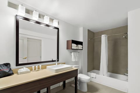 Suite, Multiple Beds, Non Smoking | Bathroom | Combined shower/tub, free toiletries, hair dryer, towels