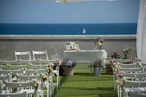 Outdoor wedding area