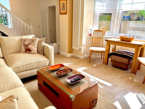 Bright open plan living area.
